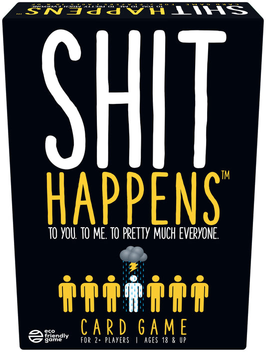 Shit Happens misery index cards for adult party fun and relatable dilemmas