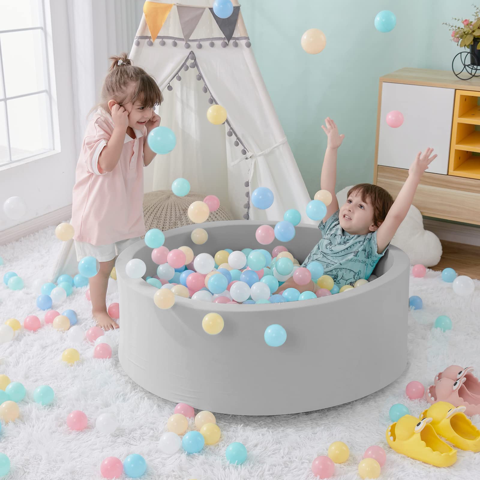 SHJADE babies playpen soft foam design supports safe exploration