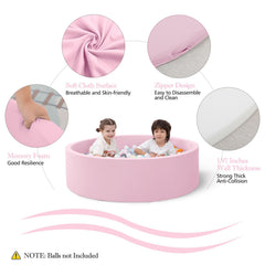SHJADE ball pit pink round foam core emphasizes cushioned, gentle play