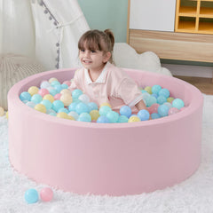 SHJADE ball pit pink round washable cover simplifies cleanup after fun