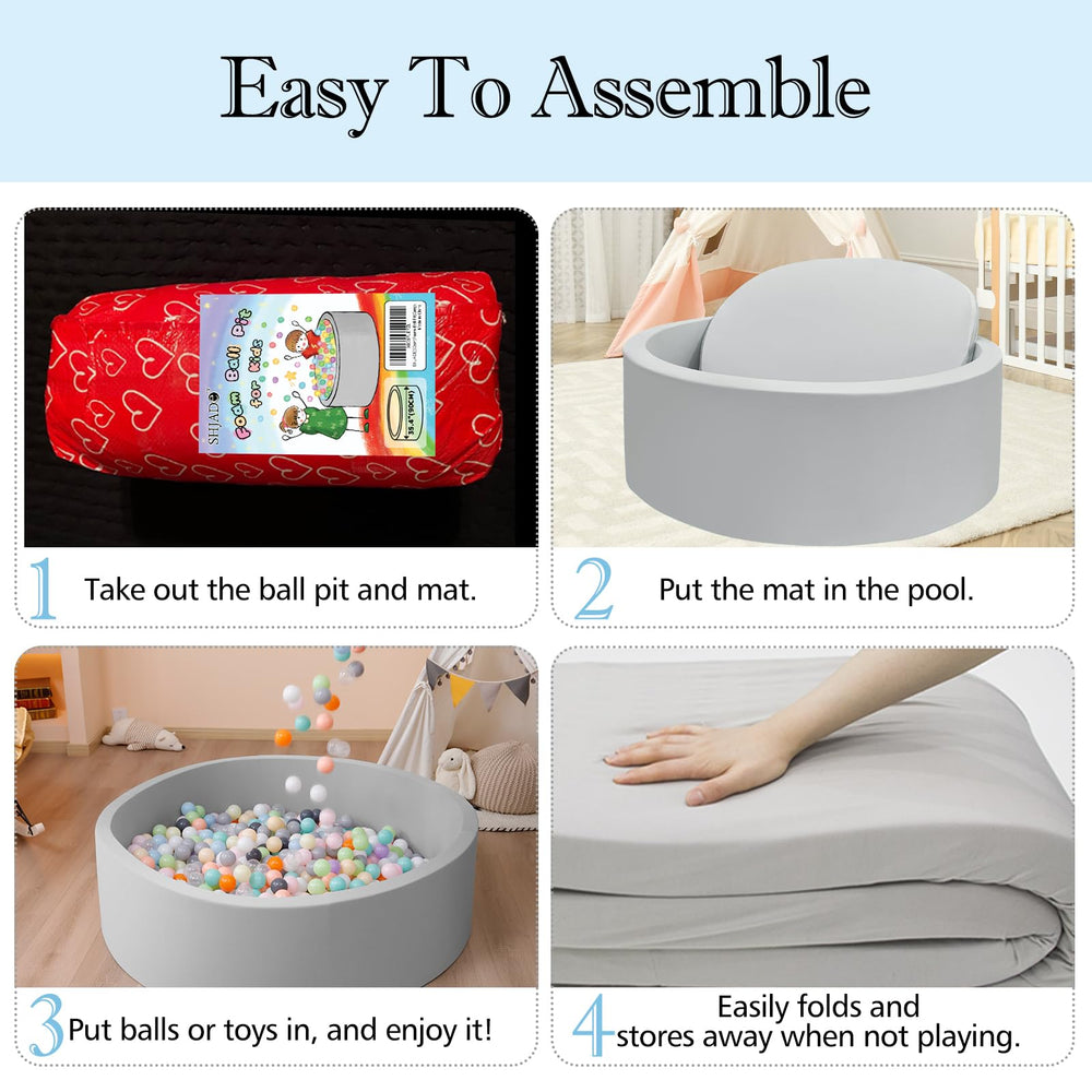 SHJADE ball pit removable cover enables easy cleaning after play.