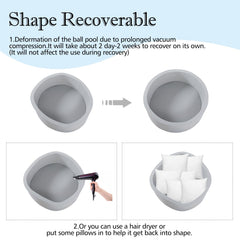 SHJADE ball pit vacuum-packed packaging ships compactly for convenient storage.