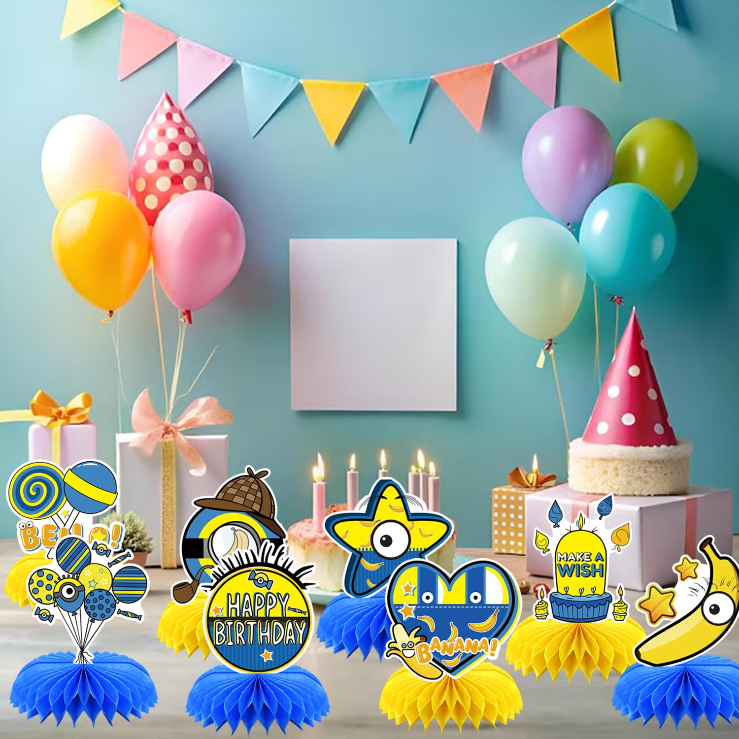 SHONHONG cartoon party centerpiece, durable paper and easy assembly
