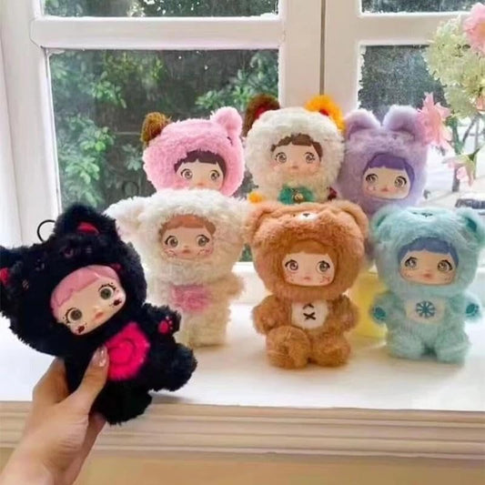 Shopular Nommi plush doll side view highlights portable cuteness