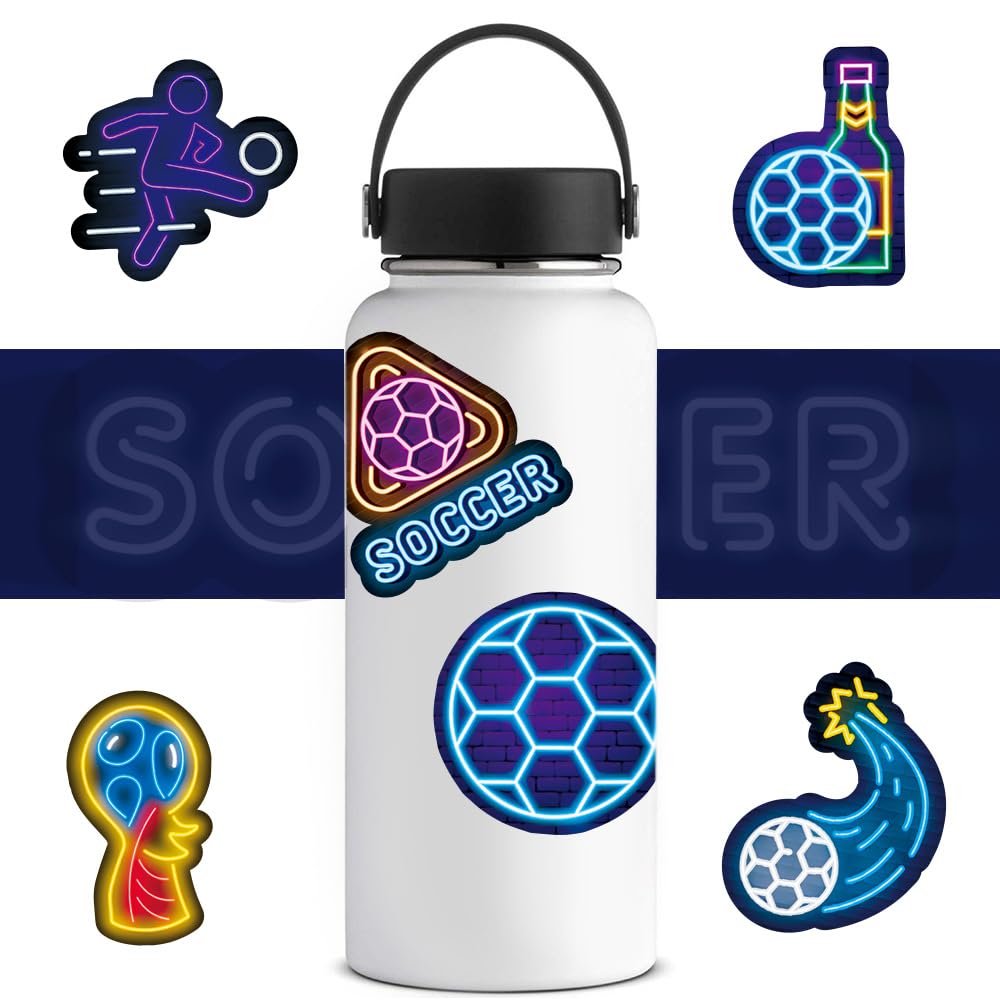 Shouqiuzhonglv neon soccer sticker on luggage for quick identification and color