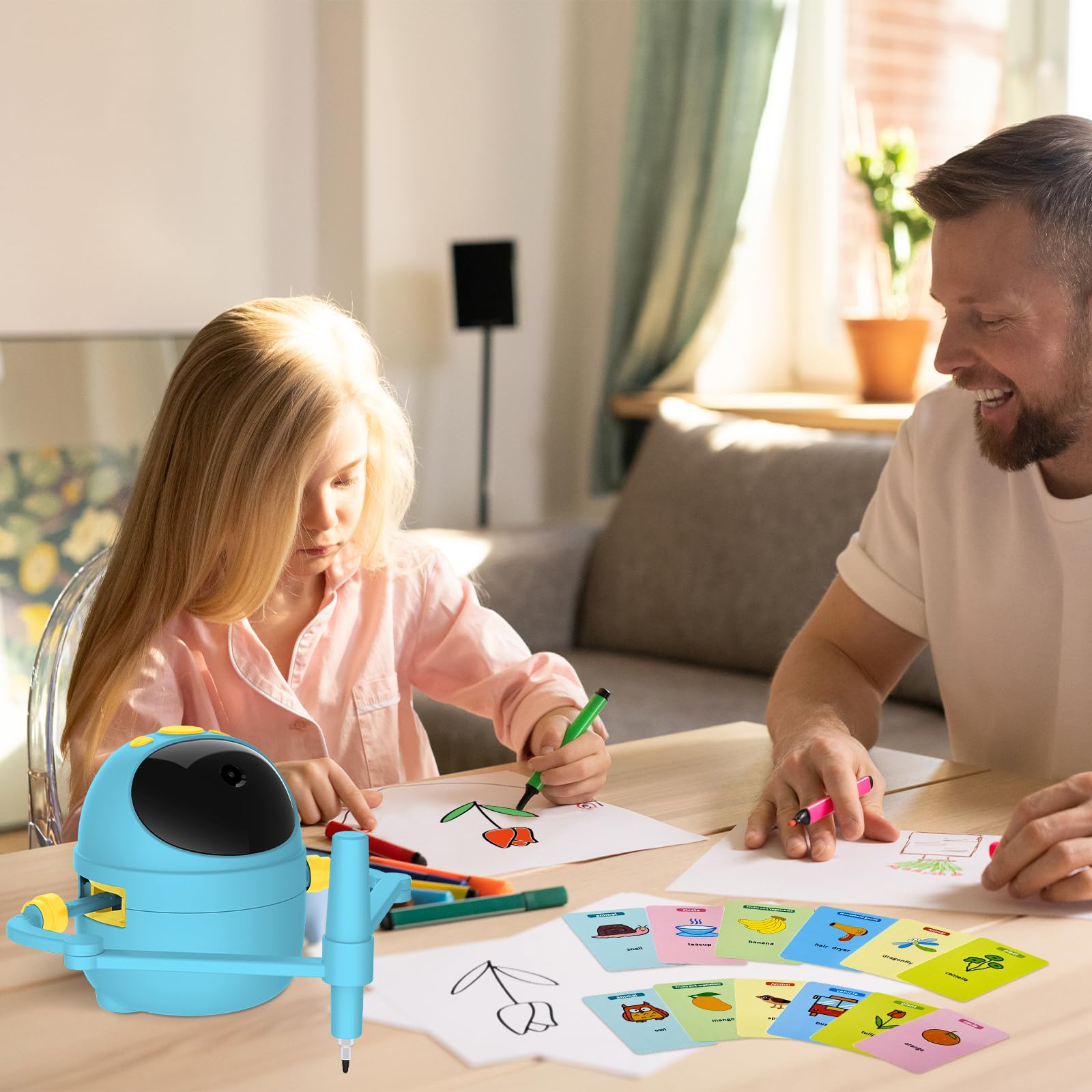 Shovira drawing robot uses a friendly voice guide during lessons