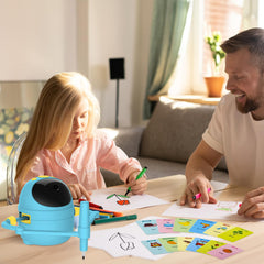 Shovira drawing robot uses a friendly voice guide during lessons
