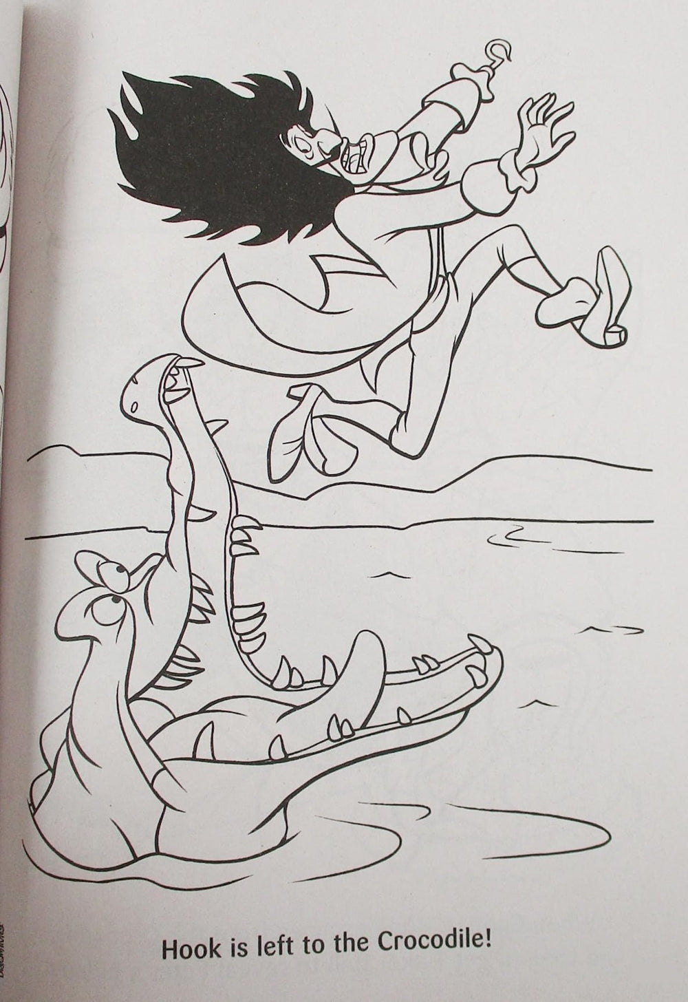 Show-Offs Captain Hook illustration, bold character line art for focused coloring sessions