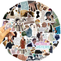 Showsup Pride and Prejudice stickers on travel case customize baggage