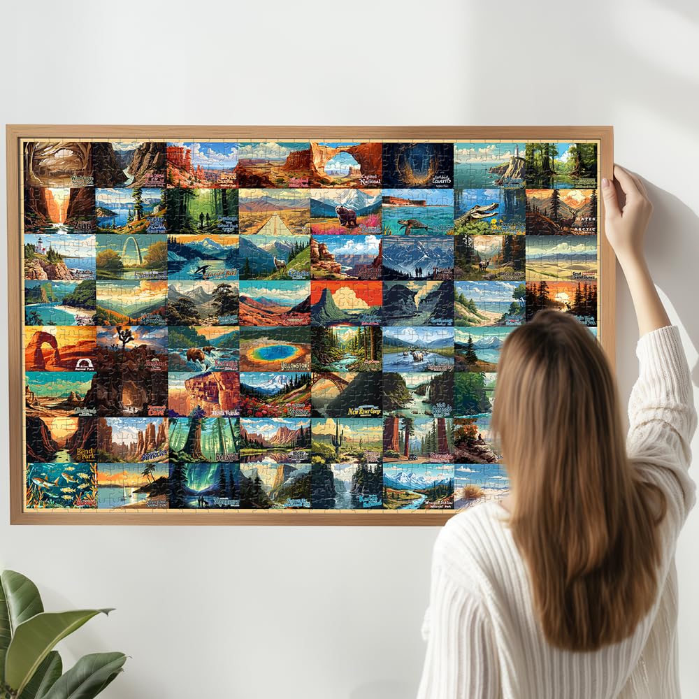 SHOXREM Finished puzzle assembly measuring 70 by 50 cm for wall display
