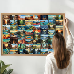 SHOXREM Finished puzzle assembly measuring 70 by 50 cm for wall display