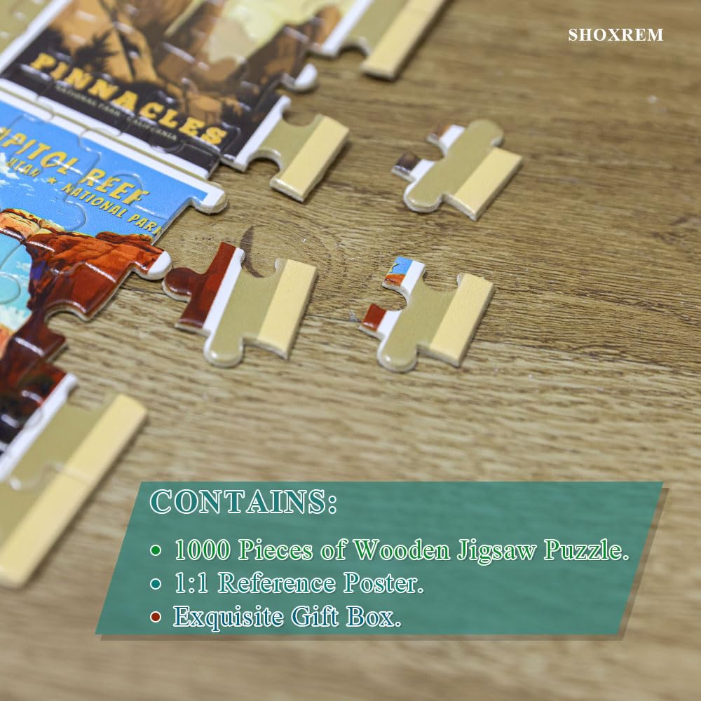 SHOXREM fully assembled puzzle displays generous 70x50 cm size