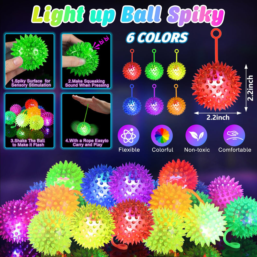 shqdd glow ball with spikes for tactile sensory fun