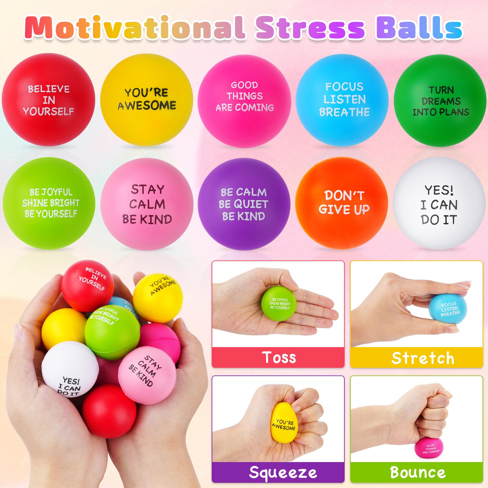 SHQDD stress ball light-green for focus during work or study sessions.