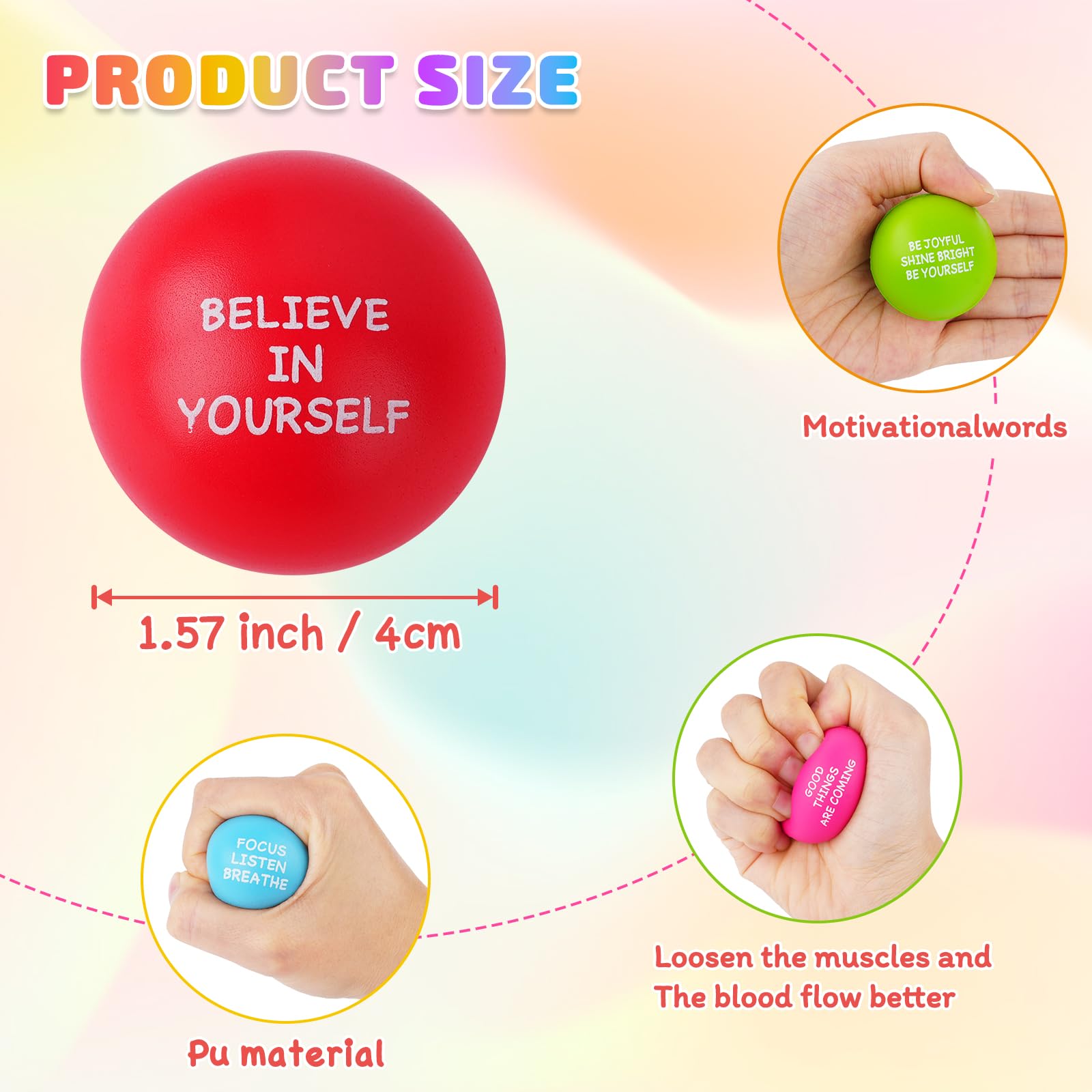 SHQDD stress ball orange color with durable foam for long squeezes.