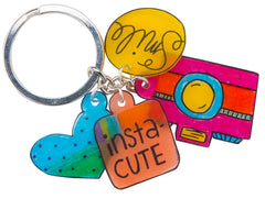 Shrinky Dinks sheets bake and shrink into compact, glossy pieces.