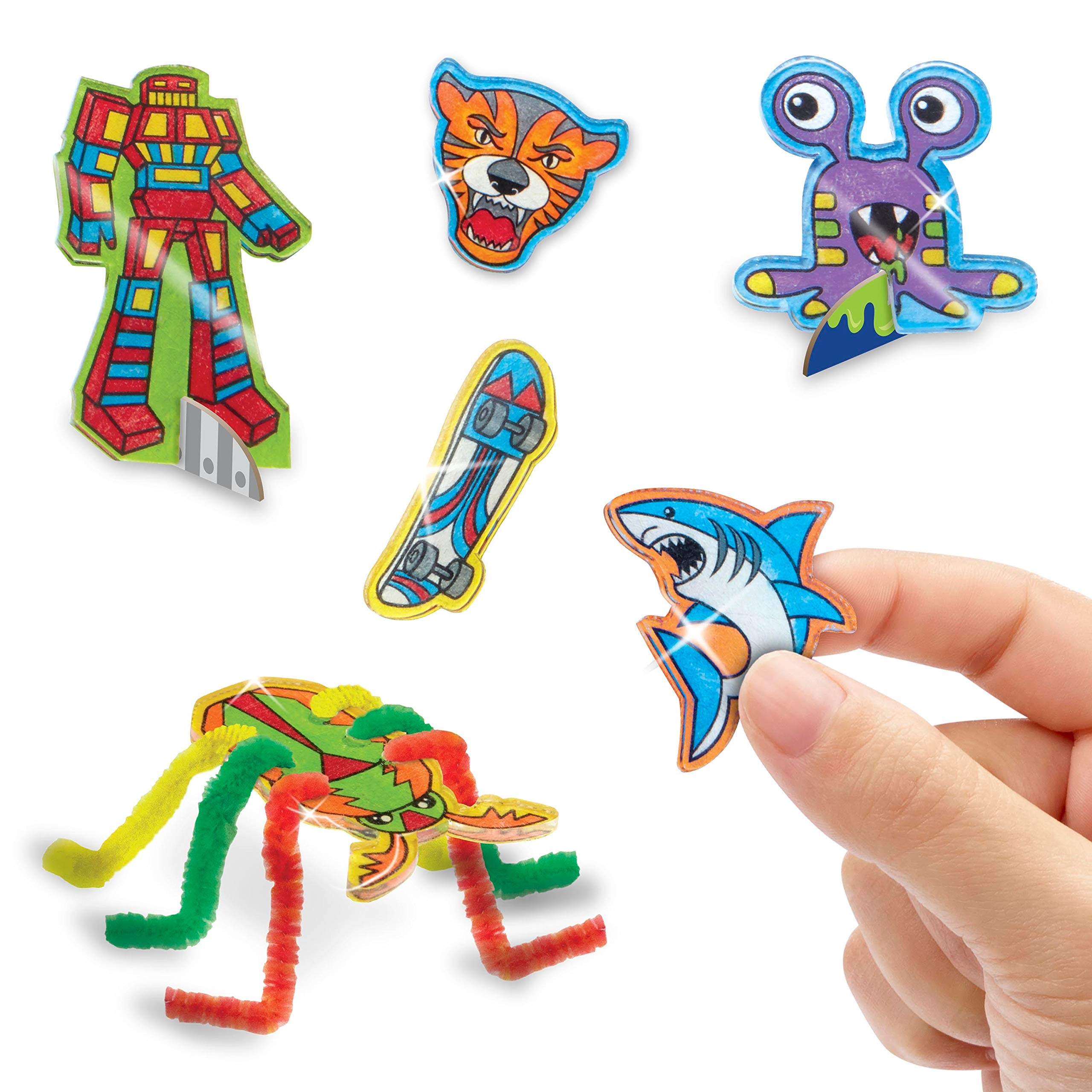 Shrinky Dinks preprinted sheets offering ready-to-color designs.