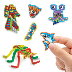 Shrinky Dinks preprinted sheets offering ready-to-color designs.