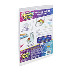 Frosted white Shrinky Dinks sheets perfect for tracing, coloring, and shrinking.