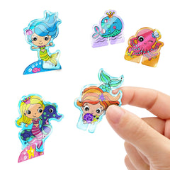 Shrinky Dinks Minis Mermaids color pencils for tracing and coloring