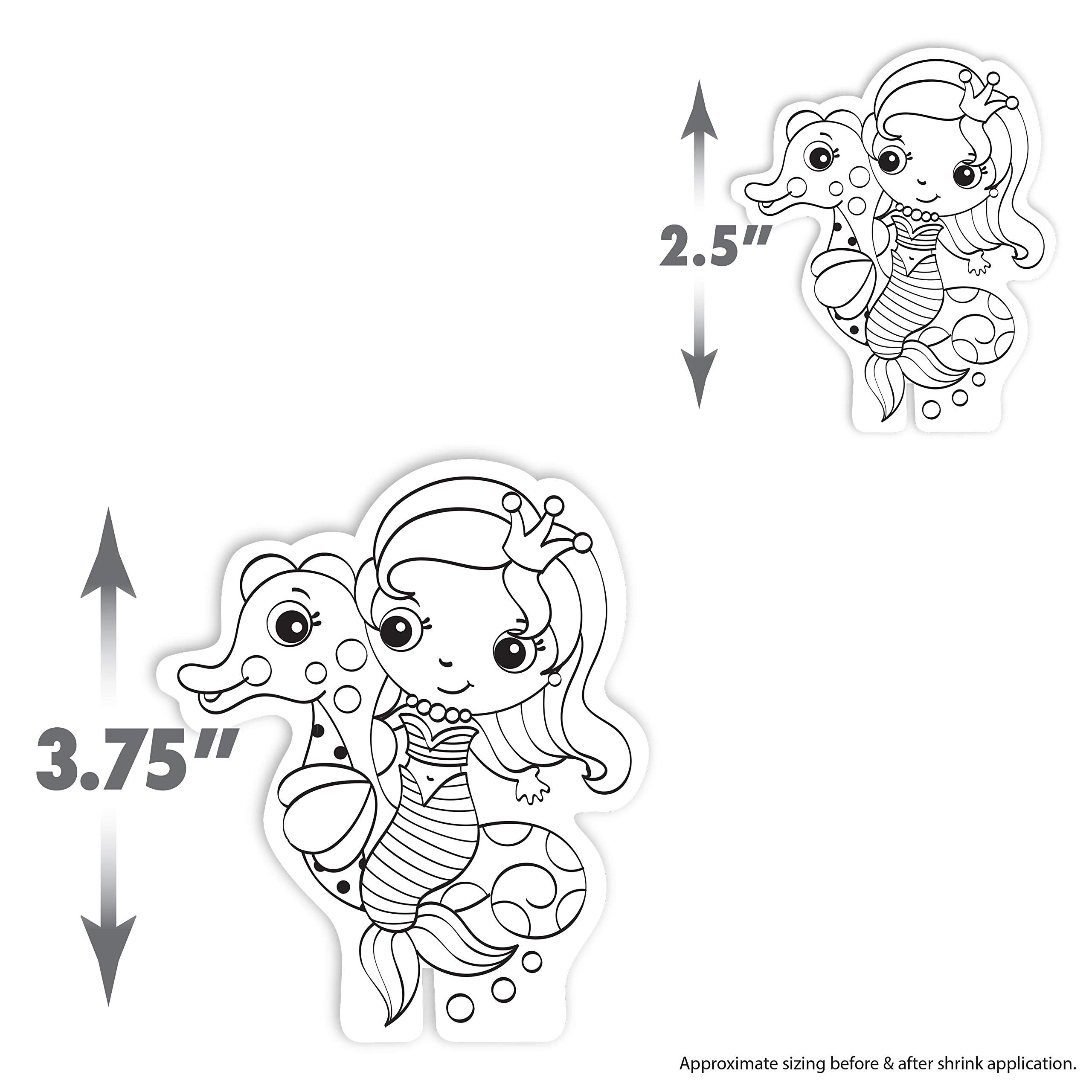 Shrinky Dinks Minis Mermaids display stands to showcase art