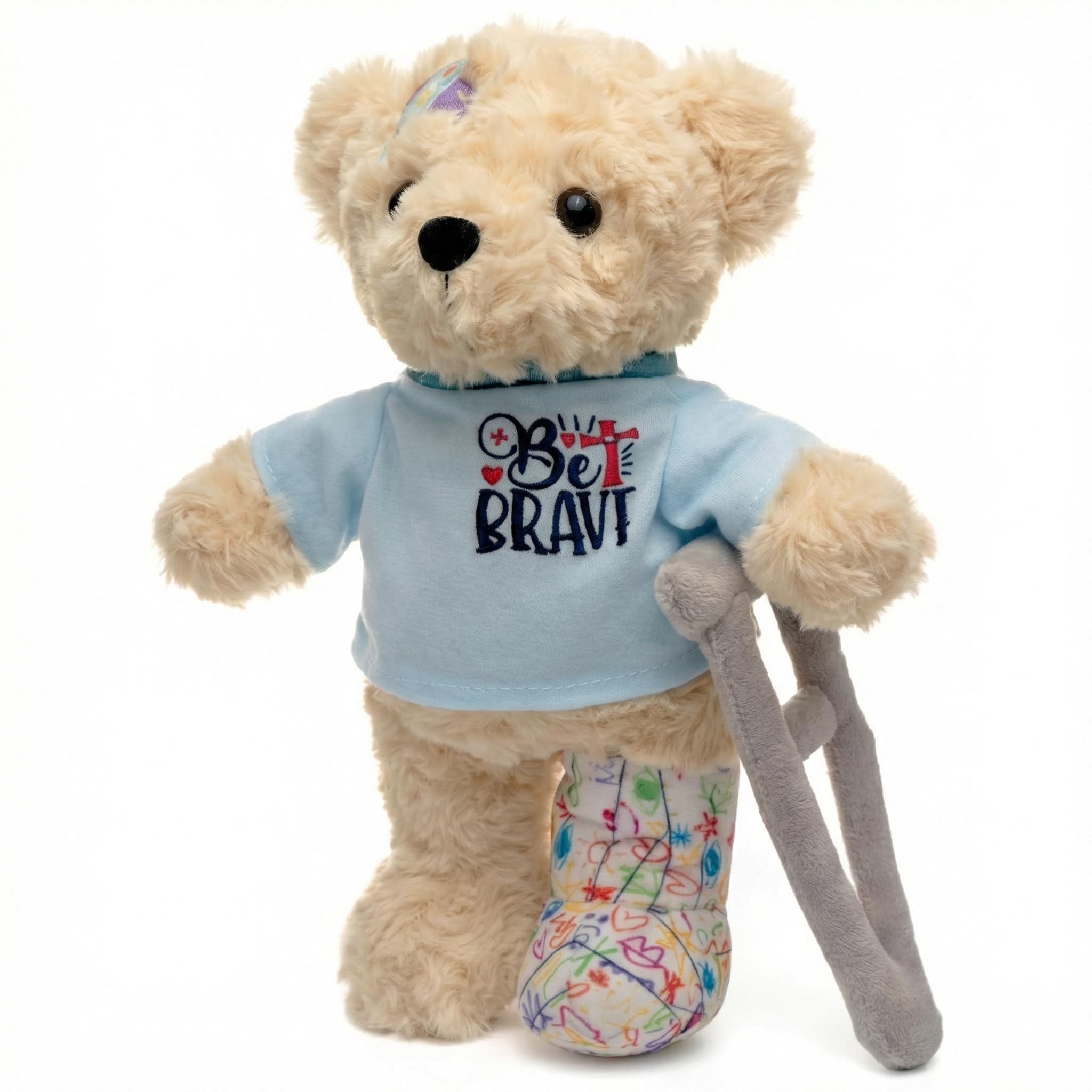 SHSEEN broken-leg teddy cast helps visualize the recovery journey