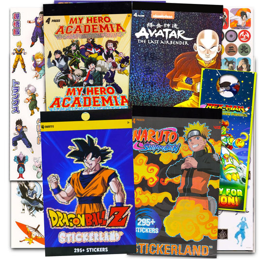 Shueisha mega anime sticker set four books for notebook decoration and school rewards.