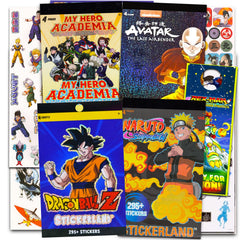 Shueisha mega anime sticker set four books for notebook decoration and school rewards.