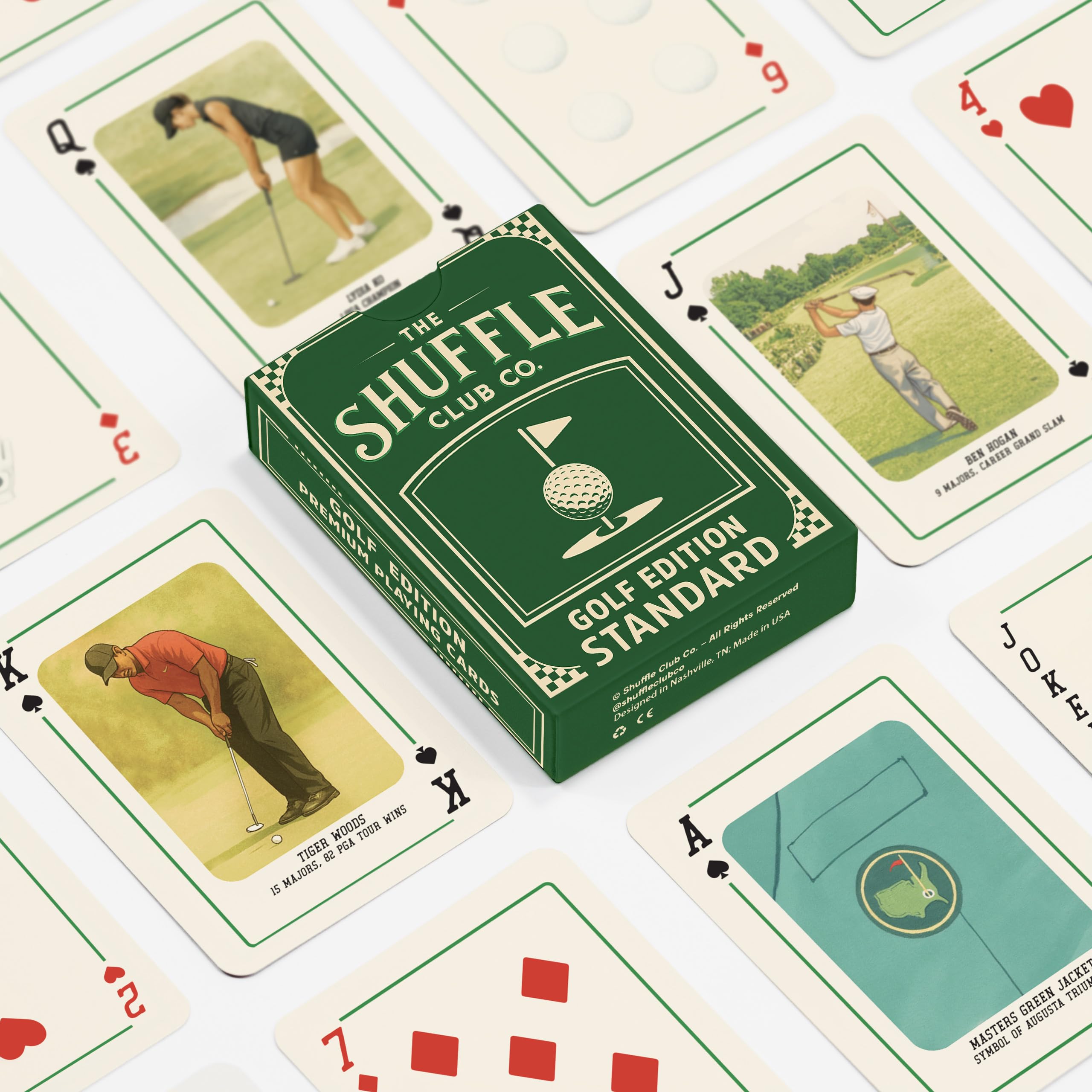 Shuffle Club gift-ready packaging ideal for golfers' birthdays or tournaments.