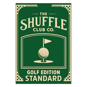 Shuffle Club golf artwork tuck case adds premium presentation and gift-worthy appeal.