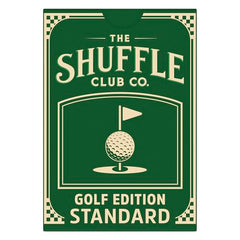 Shuffle Club golf artwork tuck case adds premium presentation and gift-worthy appeal.