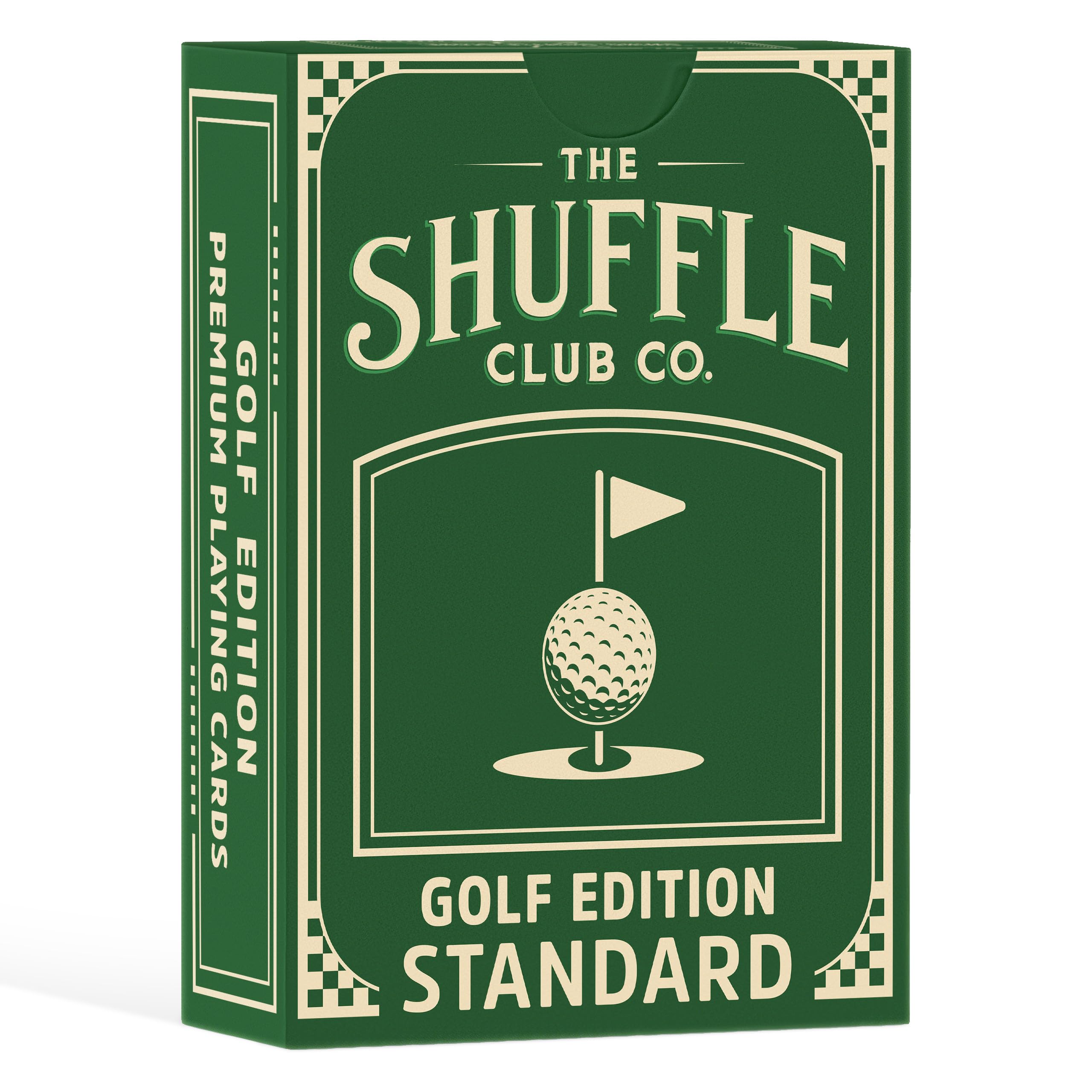 Shuffle Club Golf Playing Cards deck with golfer-inspired art for stylish, casual play.