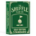 Shuffle Club Golf Playing Cards deck with golfer-inspired art for stylish, casual play.