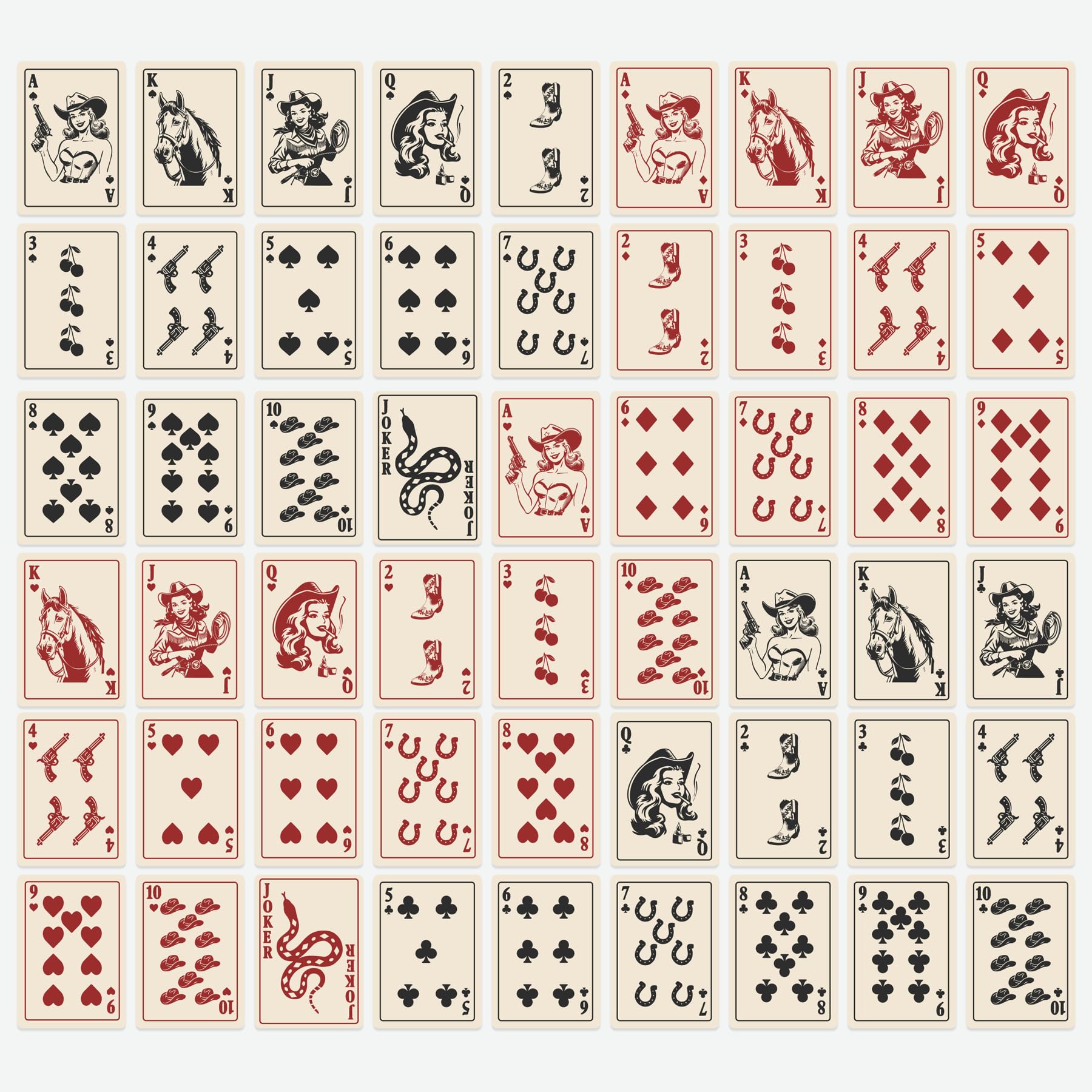 Shuffle Club Western deck cowboy-inspired illustration elevates game night visuals and storytelling.