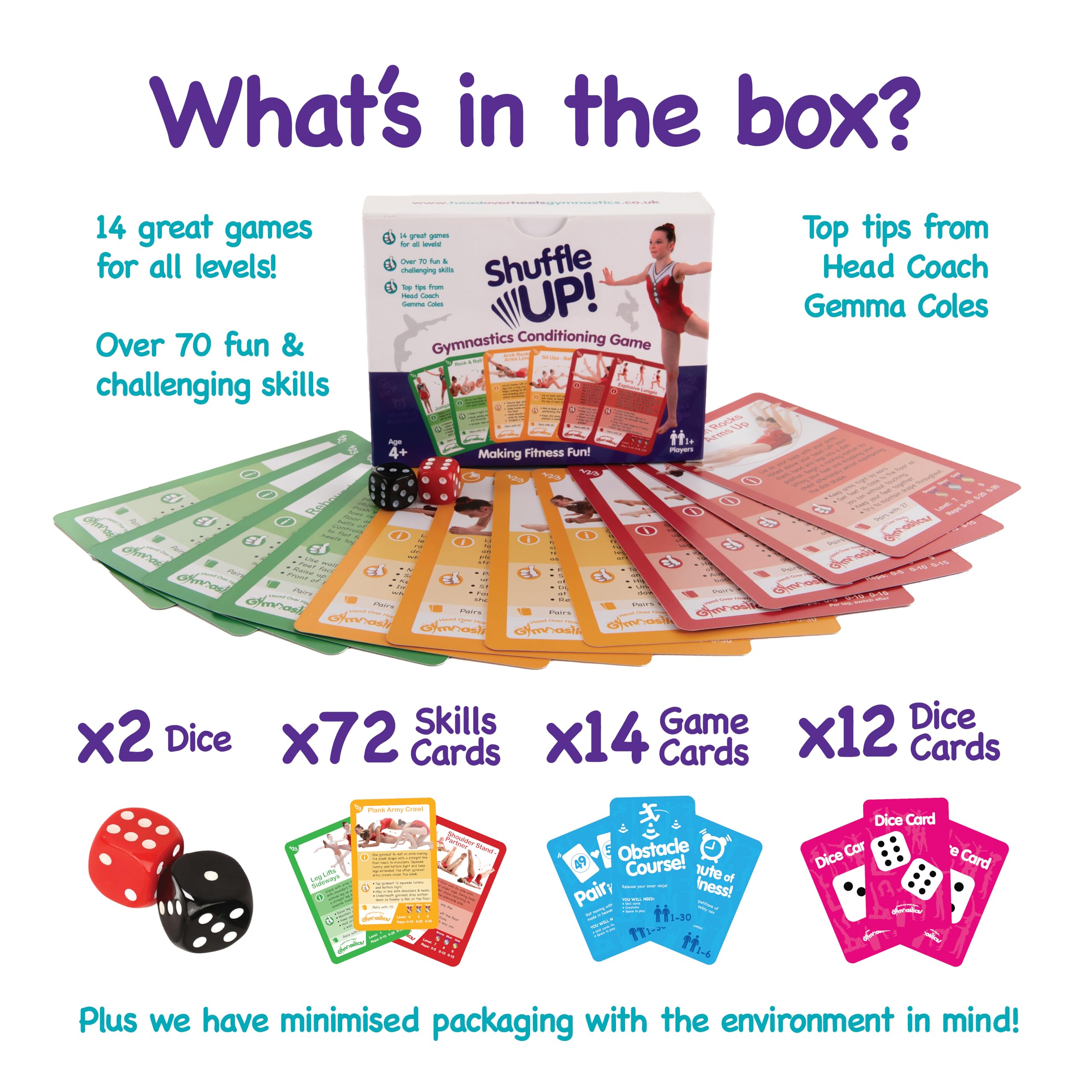 Shuffle Up Gymnastics Card Games colorful deck makes learning gymnastics fun