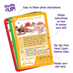 Shuffle Up Gymnastics Card Games clear tips cards improve viewing during play