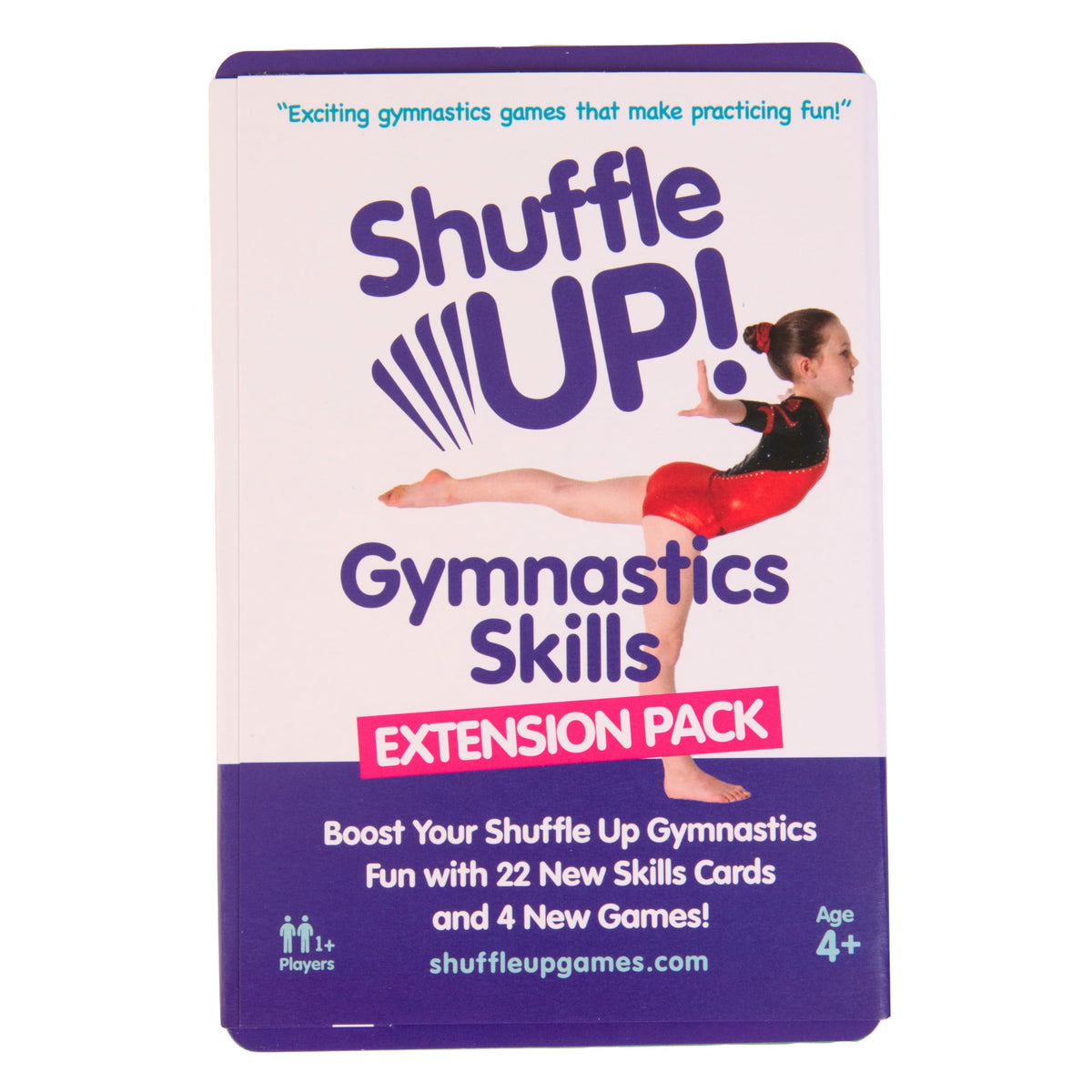 Shuffle Up Gymnastics Games Skills Cards on a practice mat boost routines at home.