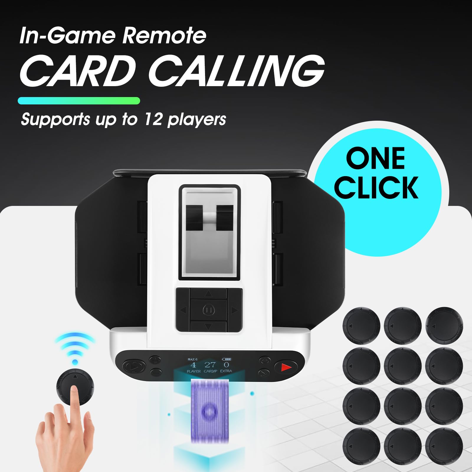 ShuffleBox G1 Pro 2025 setup for up to 12 players around the table