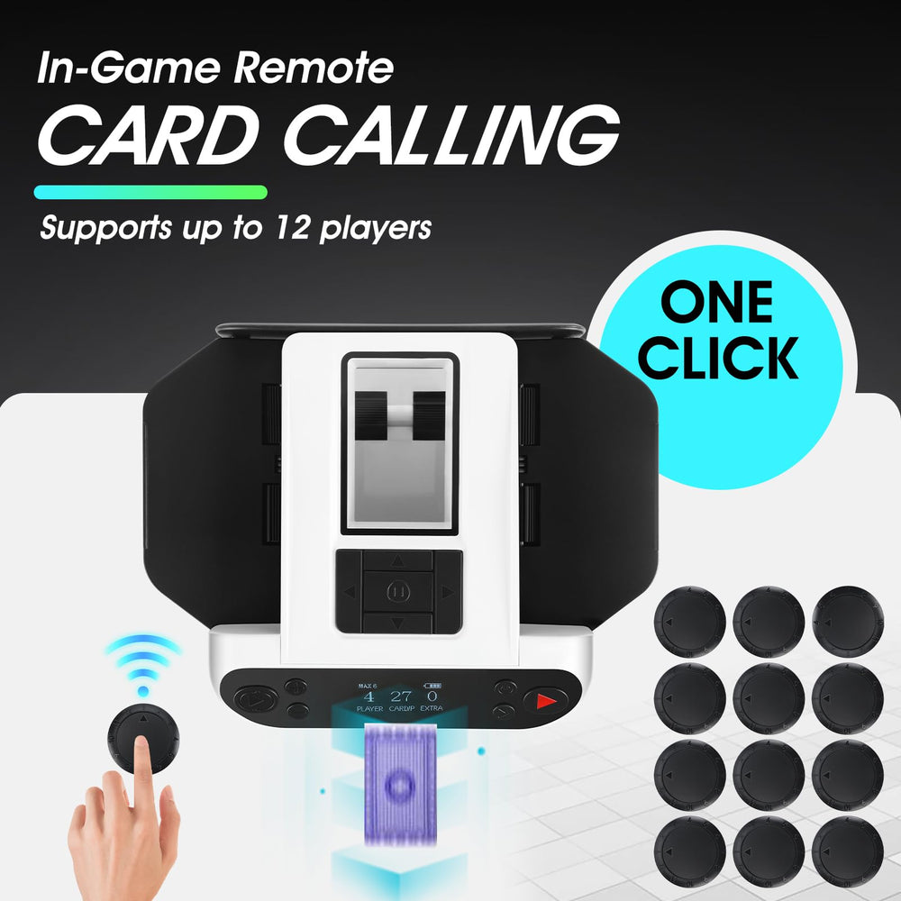 ShuffleBox G1 Pro 2025 setup for up to 12 players around the table
