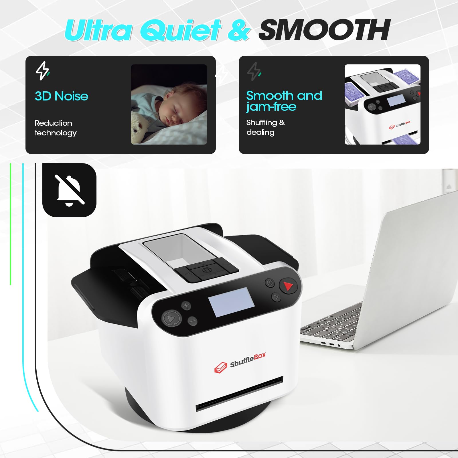 ShuffleBox G1 Pro 2025 rechargeable power for clutter-free setup