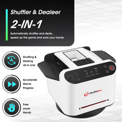 ShuffleBox G1 Pro 2025 remote call feature to grab a card without interrupting