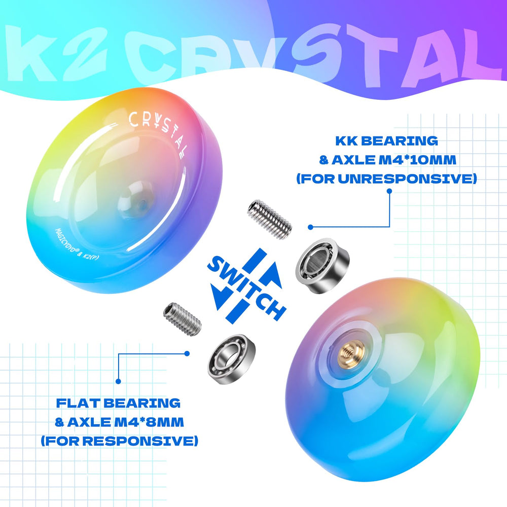 ShungRu K2 crystal yoyo durable PC body withstands hours of play