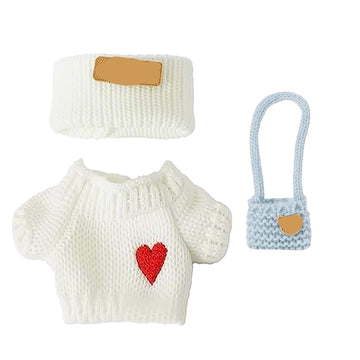 SHUOXUKE 17cm doll white hat detail, soft texture for cute outfits