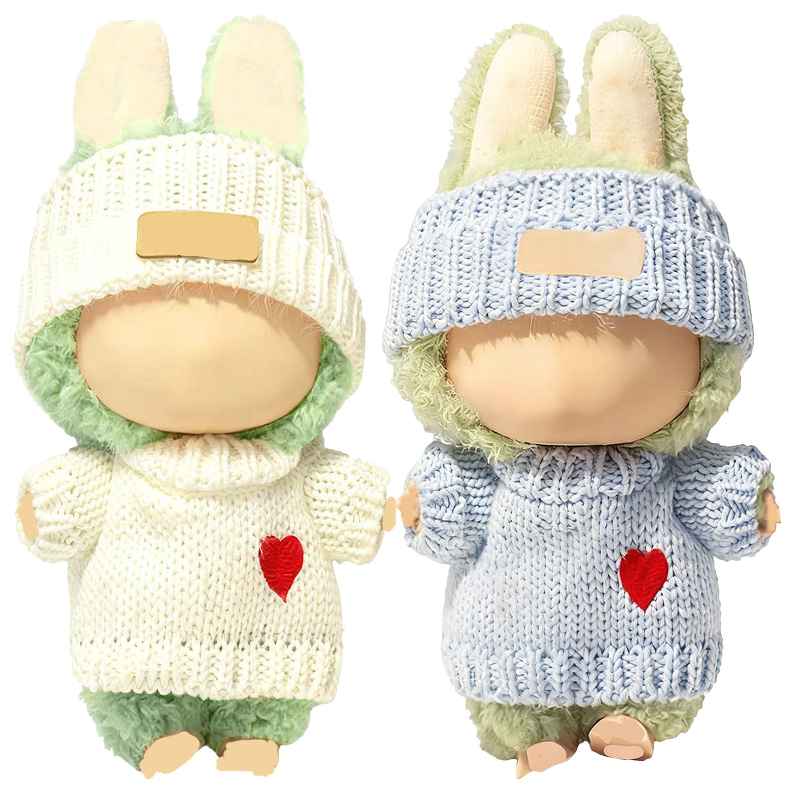 SHUOXUKE blue-white doll clothes for 17cm dolls offer easy dressing and display.