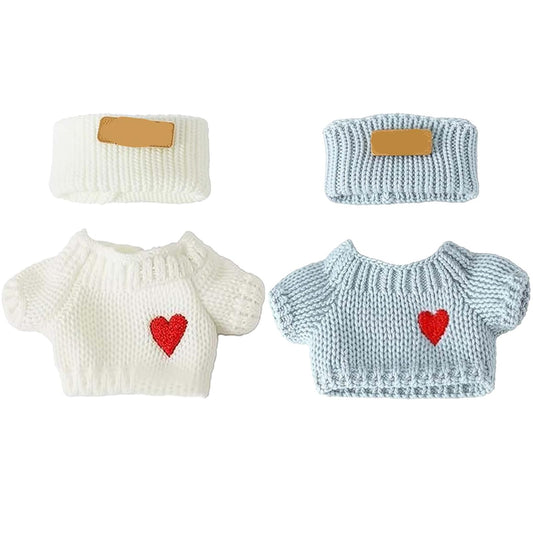 SHUOXUKE 17cm doll outfits with hats and sweaters ideal for play and gifting.