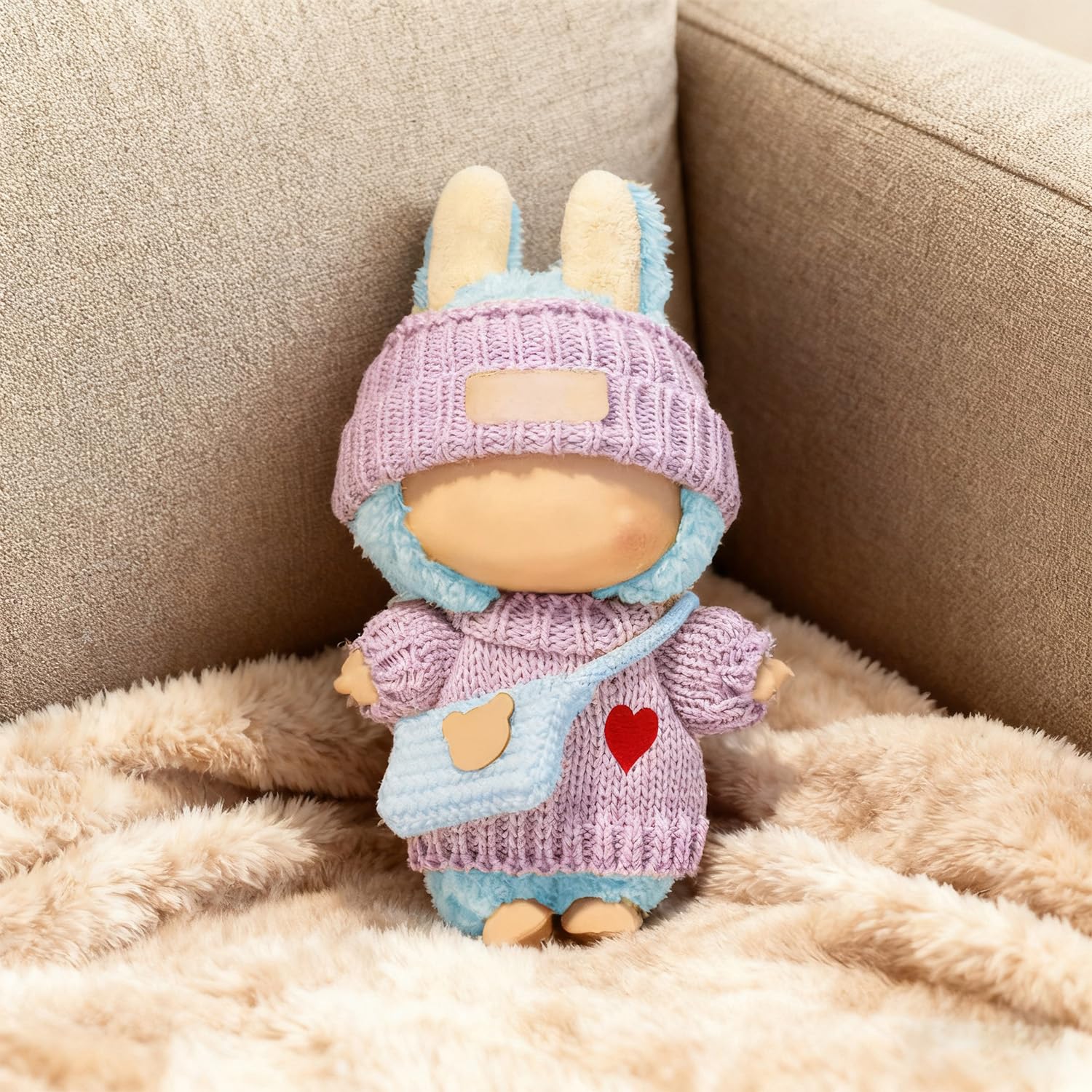 SHUOXUKE blue bag for 17cm dolls, versatile prop for stories