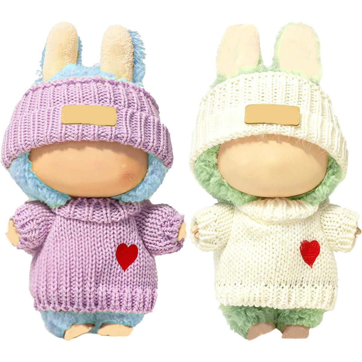 SHUOXUKE DollCloth Heart PurpleGrey: stylish heart motif for doll outfits and roleplay.