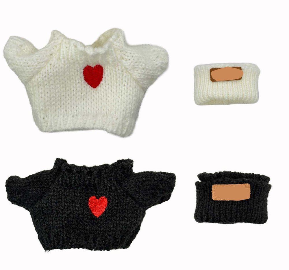 SHUOXUKE handmade crochet doll clothes with hats and sweaters, easy dressing for kids and collectors.
