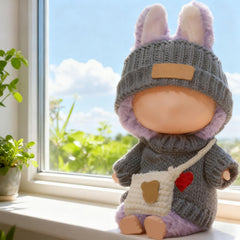 SHUOXUKE white bag accessory for 17cm dolls, complete outfit