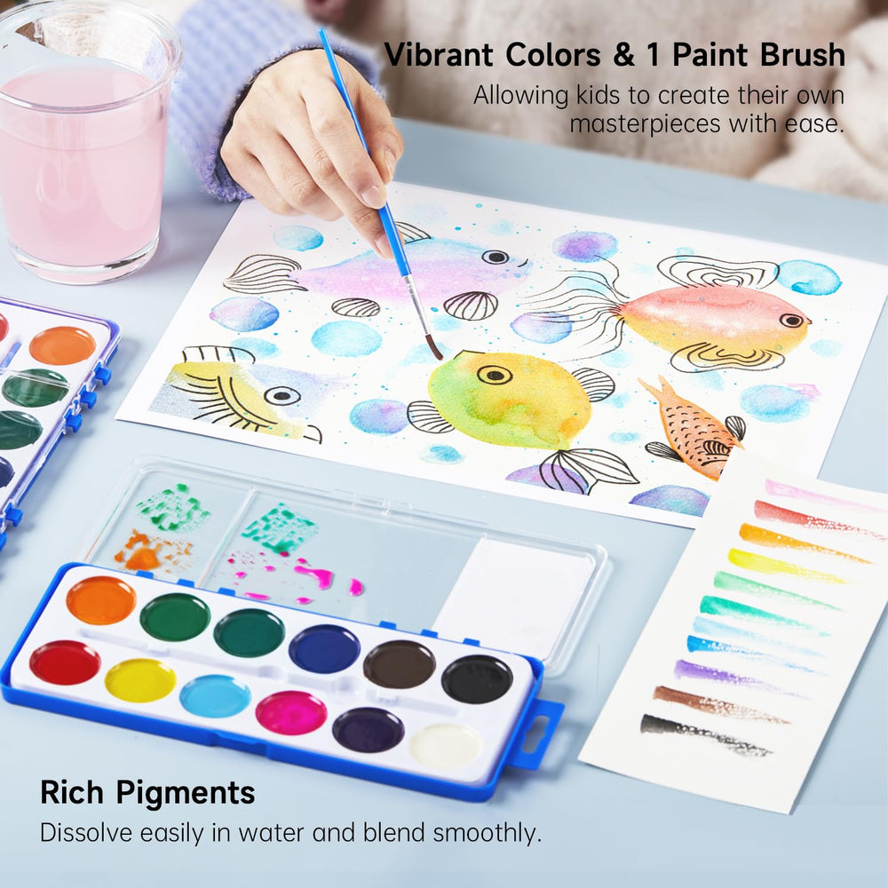 Shuttle Art 12 vibrant colors offer rich pigment and smooth blending